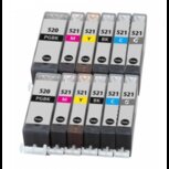 Canon PGI-520 + Canon CLI-521 met chip (12-pack)