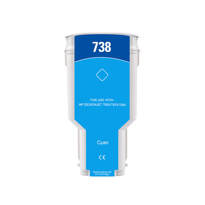 HP 738 (676M6A) cyaan